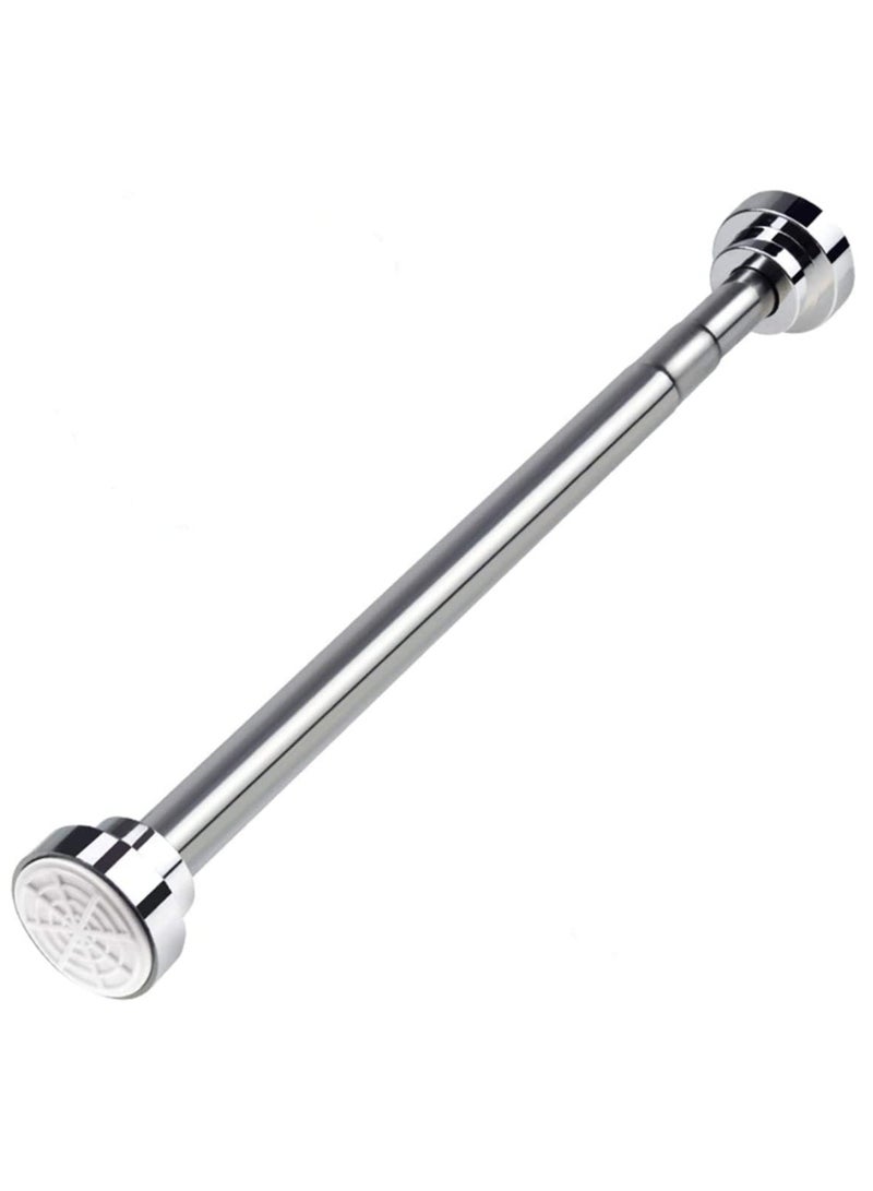 Shower Curtain Rod Adjustable 105-170Cm Extendable Length Telescopic Tension Bar Stainless Steel No Drill Type For Bathroom Shower Bathtub