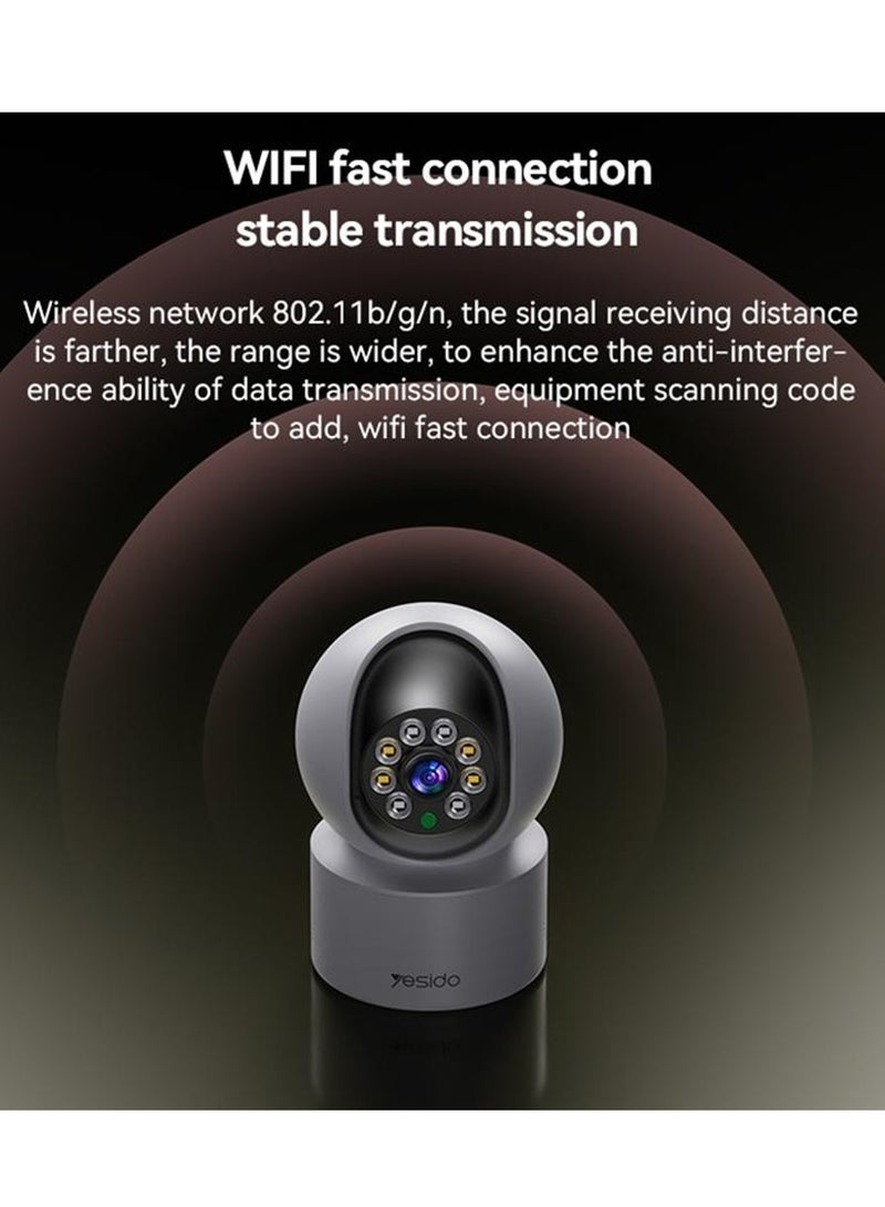 Yesido KM10 2.0MP Full Color Day and Night Smart Camera, Specification:UK Plug