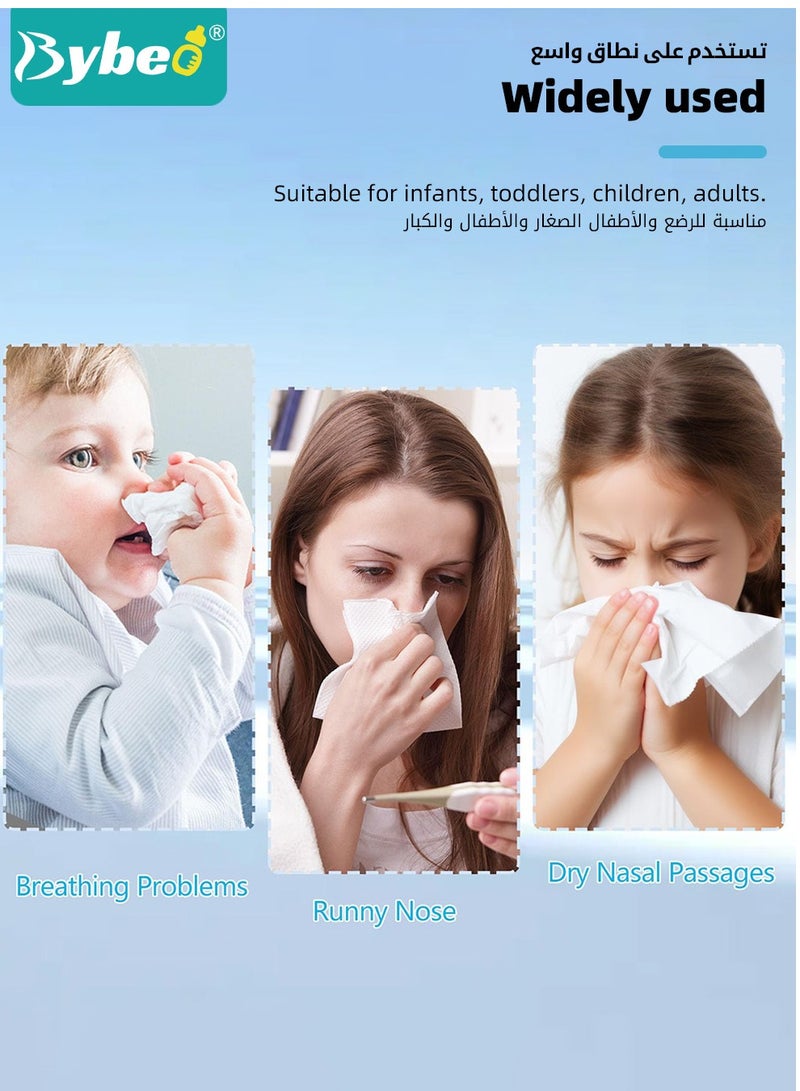 2 In 1 Baby Nasal Aspirator And Nose washer, Waterproof Electric Baby Nose Sucker with 3 Silicone Tips, Infant Electric Nose Aspirator with Anti-Backflow Design, Portable Silent Toddler Noses Cleaner