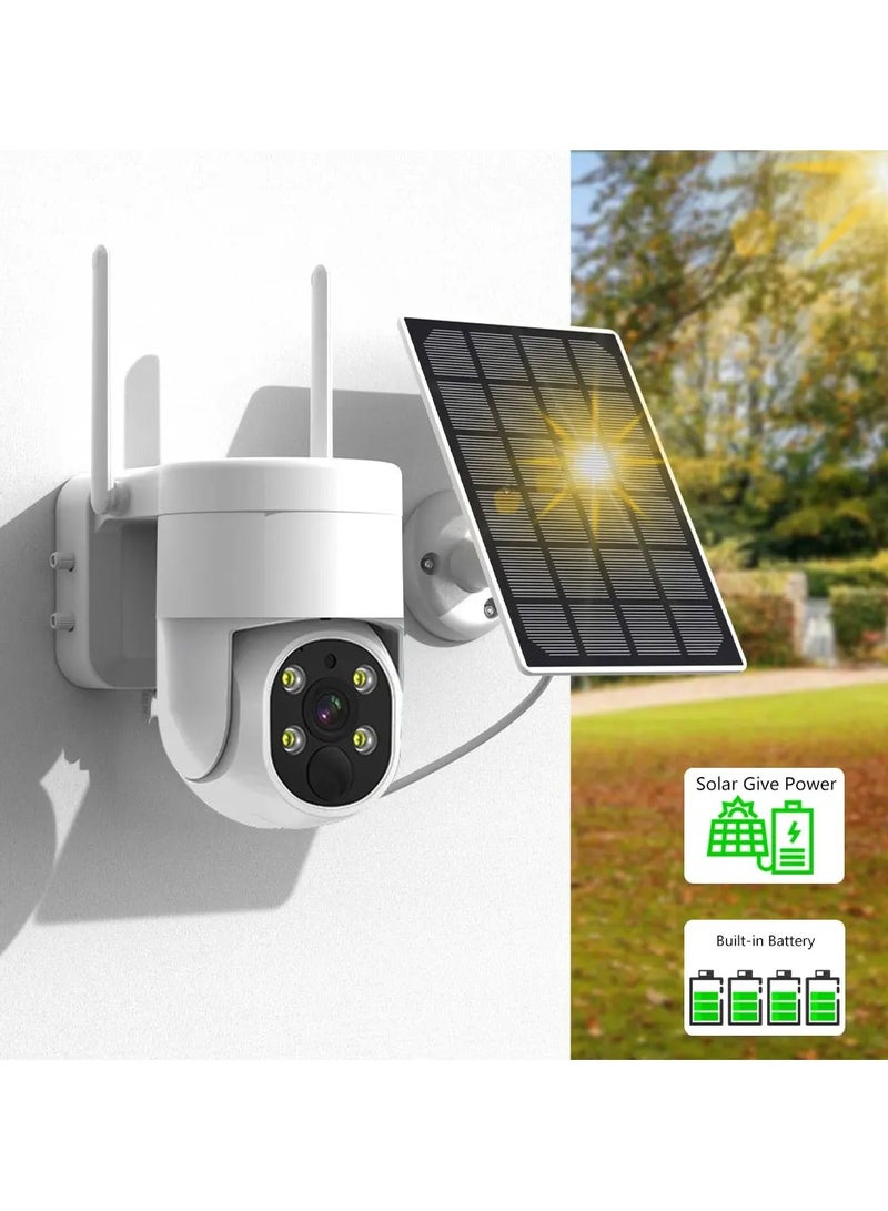 Wireless Wifi Surveillance Camera Home HD Night Vision Camera Outdoor Low Power Solar Monitoring