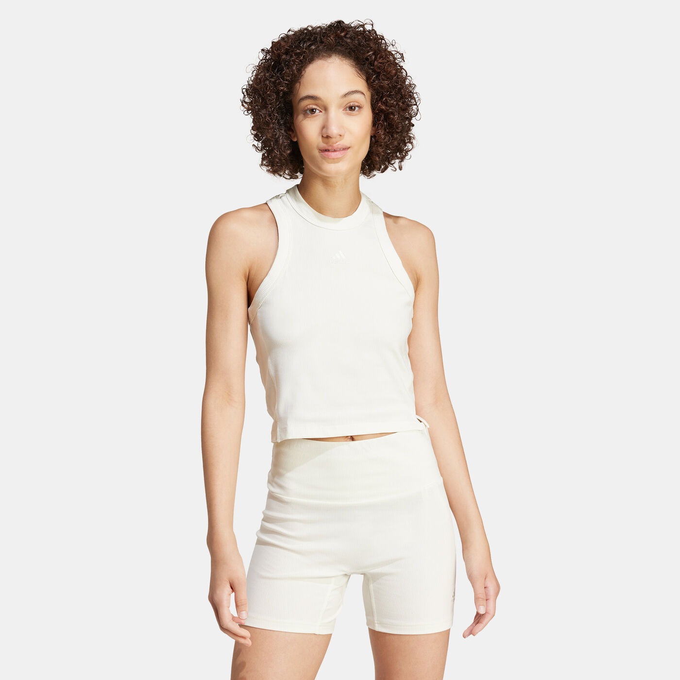 Women's Lounge Ribbed Cropped Tank Top