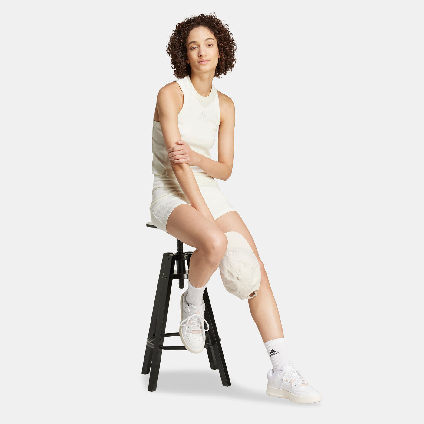 Women's Lounge Ribbed Cropped Tank Top