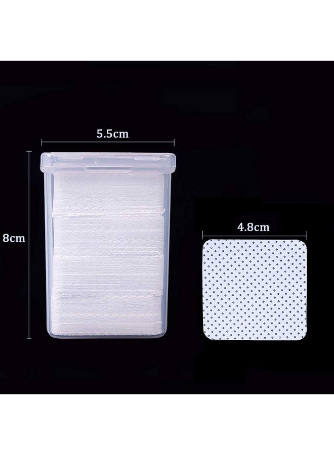 400 Pcs Lash Extension Glue Wipes Ebanku Lint Free Glue Cleaning Cotton Pads For Eyelash Extensions Non Woven Nail Polish Remover Wipe Supplies White