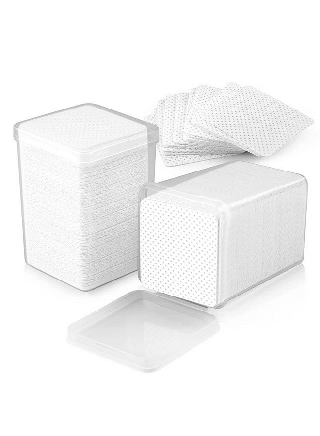 400 Pcs Lash Extension Glue Wipes Ebanku Lint Free Glue Cleaning Cotton Pads For Eyelash Extensions Non Woven Nail Polish Remover Wipe Supplies White