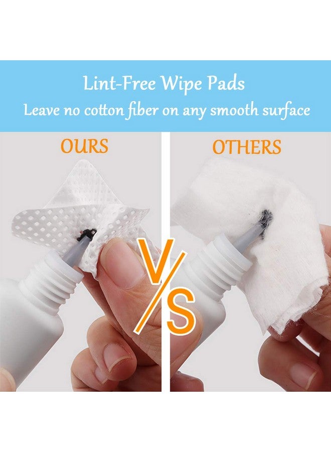 400 Pcs Lash Extension Glue Wipes Ebanku Lint Free Glue Cleaning Cotton Pads For Eyelash Extensions Non Woven Nail Polish Remover Wipe Supplies White