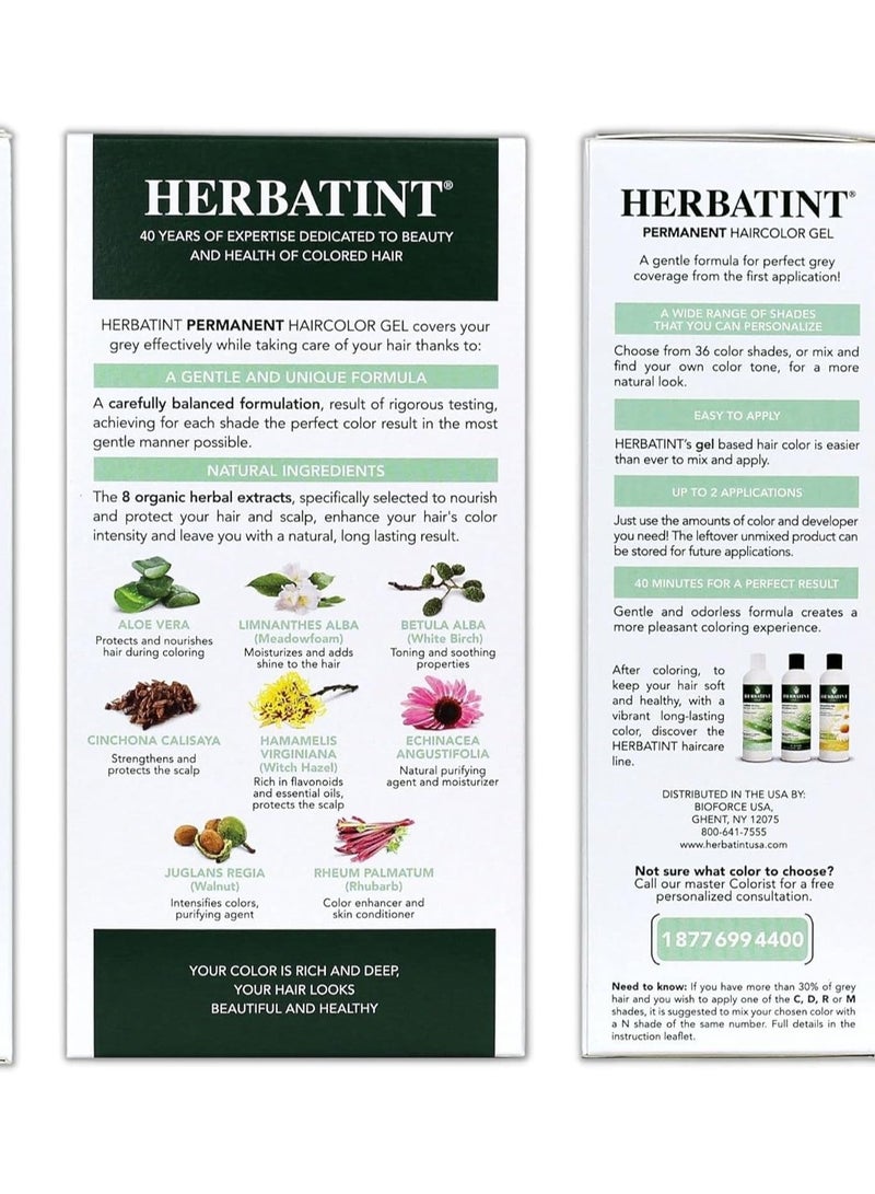 Herbatint Permanent Hair Color Gel 150 Ml, 2N Brown