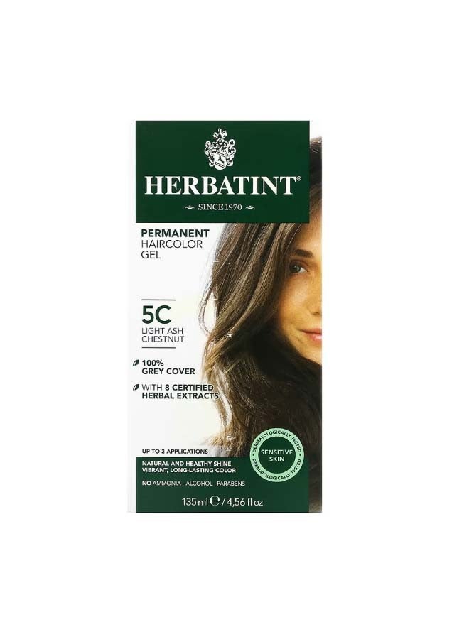 Permanent Haircolor Gel 5C Light Ash Chestnut 4.56 fl oz 135 ml