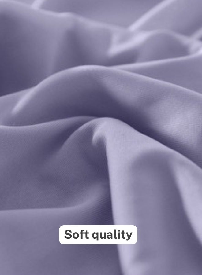 Cool Quilt Set of 3 Pieces,  Violet with Grey.