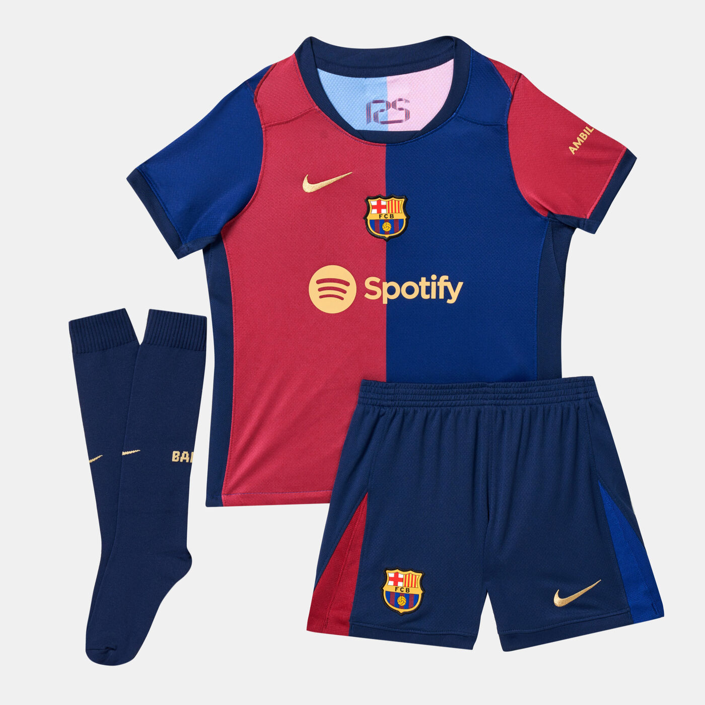 Kids' FC Barcelona 24/25 Home Replica Football Kit