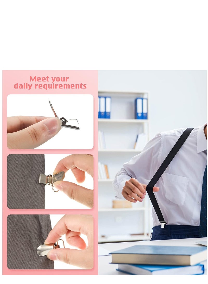 Metal Pacifier Suspender Clips Straps Holder Fasteners Clips Baby Pacifier Suspender Snap Heavy Duty Fasteners Clips for Making Pacifier Holders Bib Bed Sheet Fasteners Toy Clip