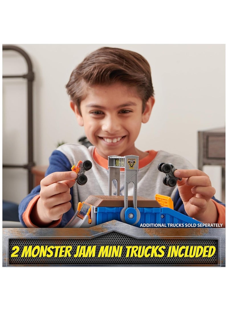 Monster Jam Mini Flip & Go Playset