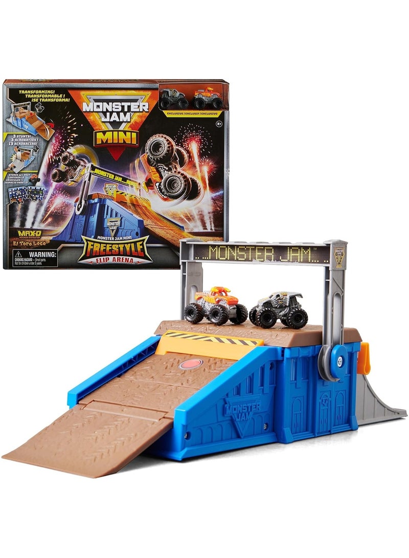 Monster Jam Mini Flip & Go Playset