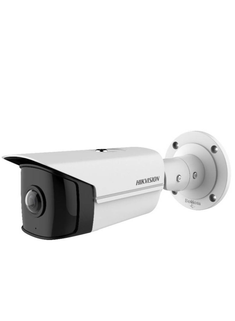 4 MP Super Wide Angle Fixed Bullet Network Camera, 1.68mm Lens, 180° Wide Field of View, H.265+ Compression, Distortion Correction, IP67 Protection, White | DS-2CD2T45G0P-I-1.68mm