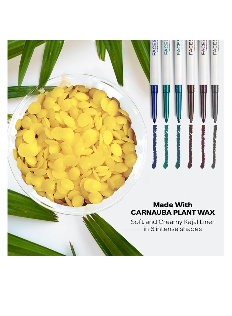 Eye Kajal Liner stick Silver 0.35G High Impact Intense Color In 1 Stroke 24Hr Long Stay Matte Finish Soft Texture Waterproof and Smudgeproof Made With Carnauba Wax