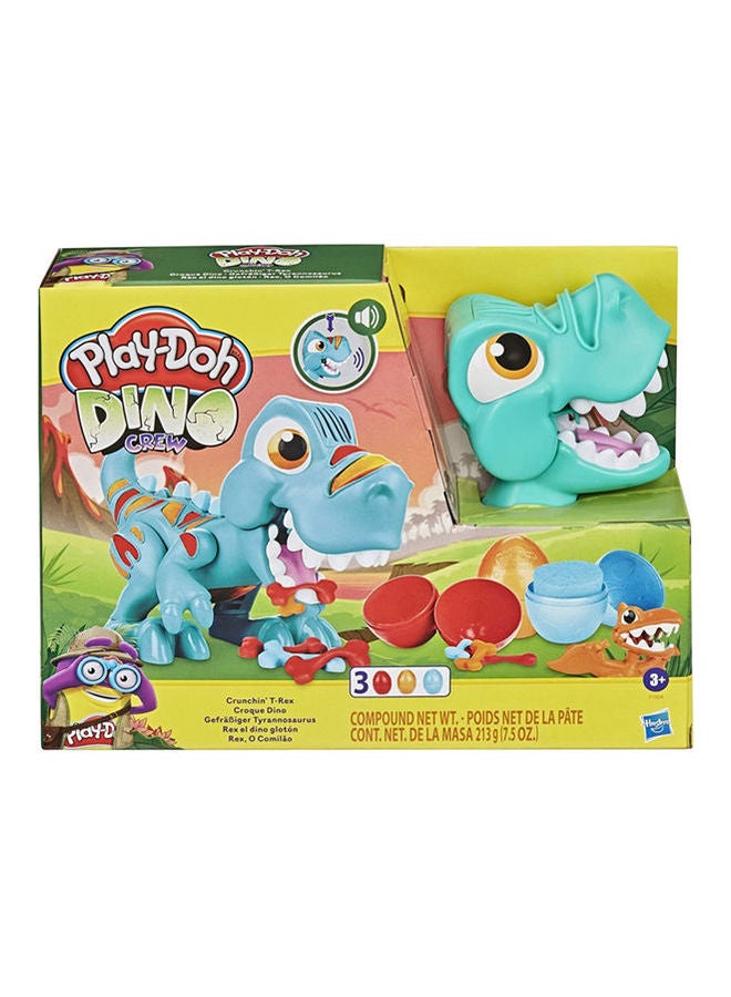 Play-Doh Dino Crew Crunchin T-Rex Toy For Kids 3 Years And Up With Funny Dinosaur Sounds And 3 Play-Doh Eggs, 2.5 Ounces Each, Non-Toxic