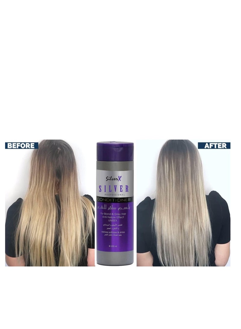Silver X Silver Professional Hair Shampoo, Hair Conditioner and Hair Mask Set For Anti Yellow Effect