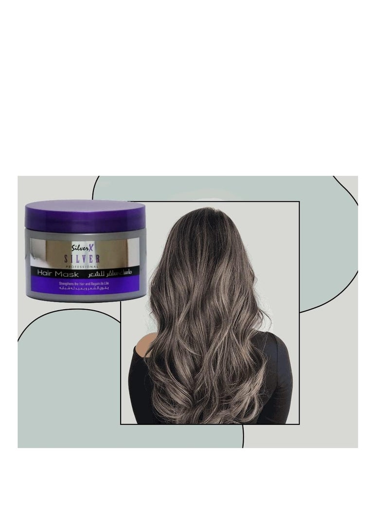 Silver X Silver Professional Hair Shampoo, Hair Conditioner and Hair Mask Set For Anti Yellow Effect
