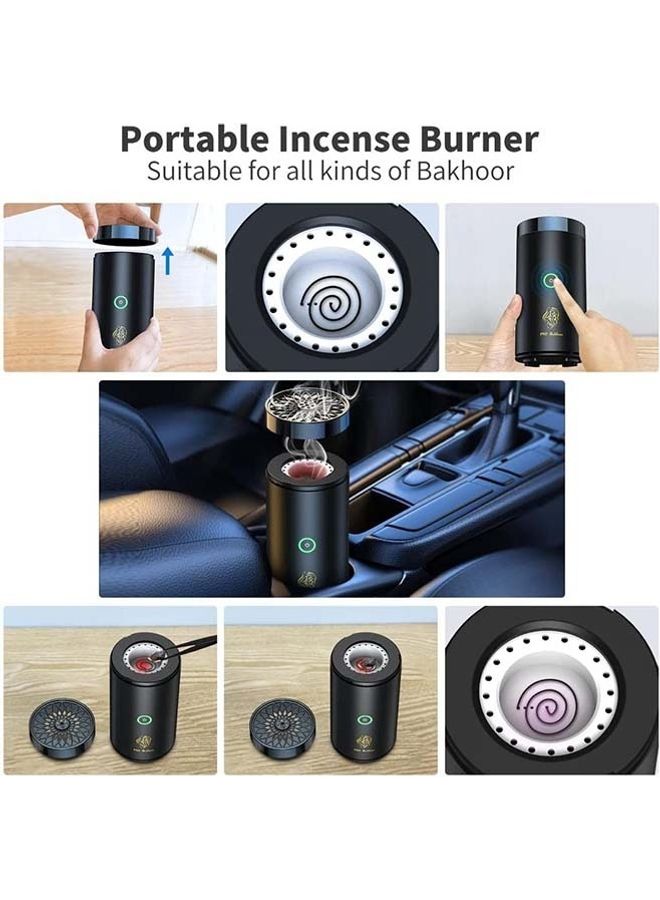 New Style Type-C Power Incense Burner Bukhoor With Quran Speaker And Bluetooth Speaker Black