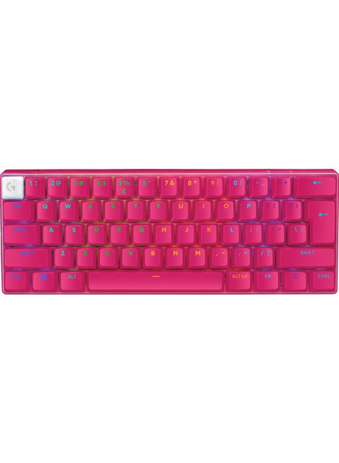 Logitech G PRO X 60 LIGHTSPEED Wireless Gaming Keyboard (Tactile) Magenta