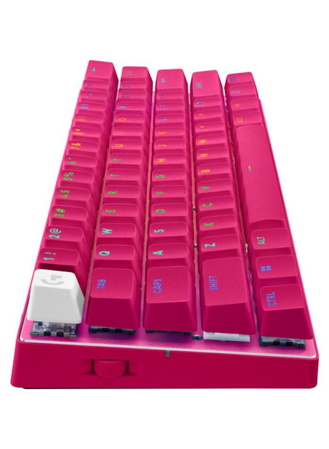 Logitech G PRO X 60 LIGHTSPEED Wireless Gaming Keyboard (Tactile) Magenta
