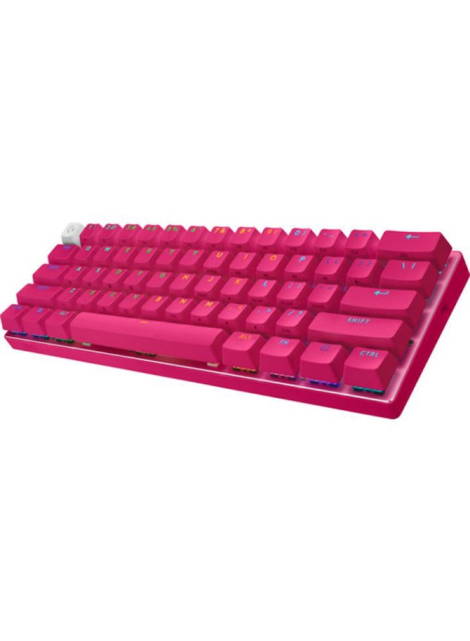 Logitech G PRO X 60 LIGHTSPEED Wireless Gaming Keyboard (Tactile) Magenta