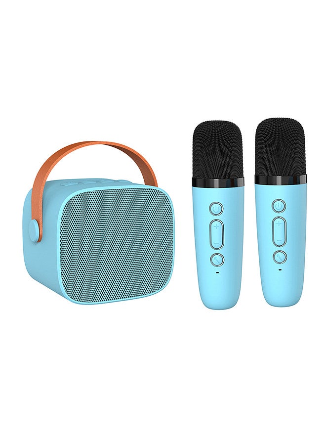 Mini Karaoke Machine BT Karaoke Speaker with  Wireless Microphones for Adults & Kids Home Party