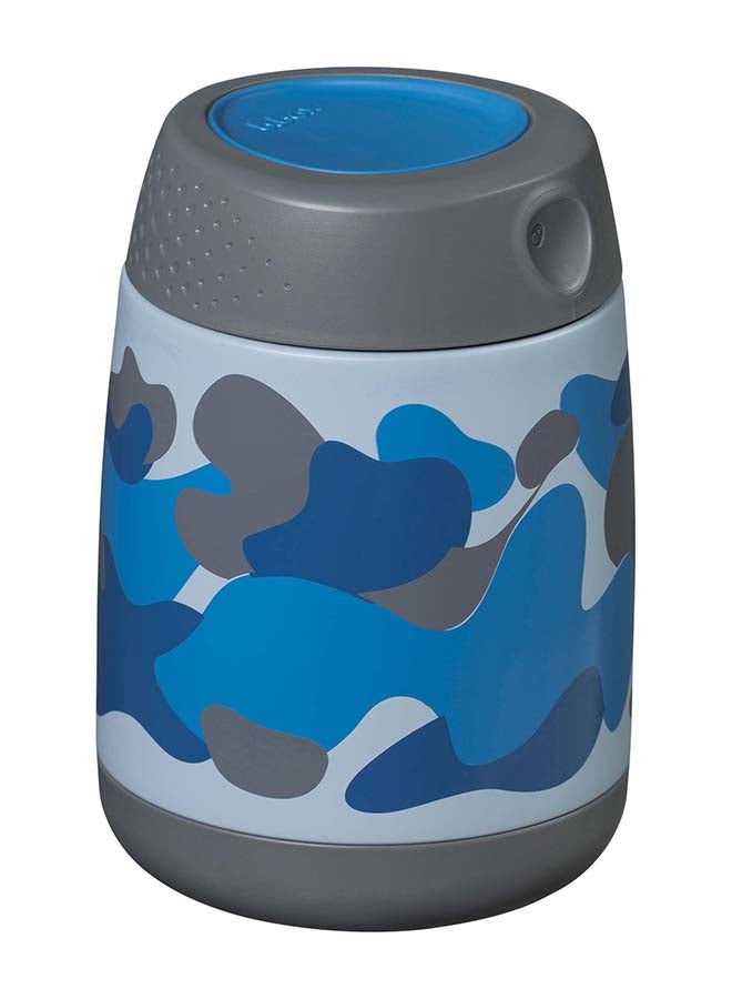 Toddler Insulated Food Jar Mini 210 ML, Blue Camo Print