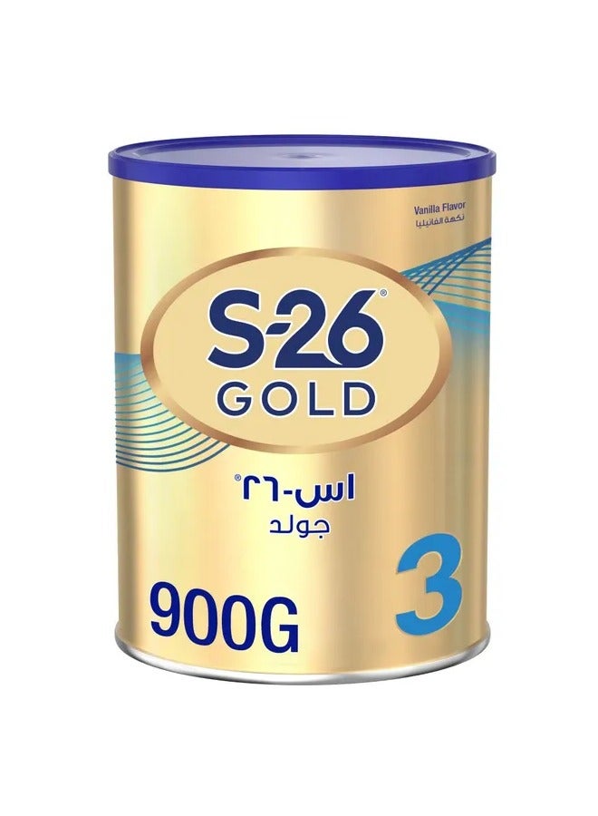 Gold Stage 3 Growing-Up Formula 900 G: Nutrient-Rich Support for Toddlers 1-3 Years, Vanilla Flavour