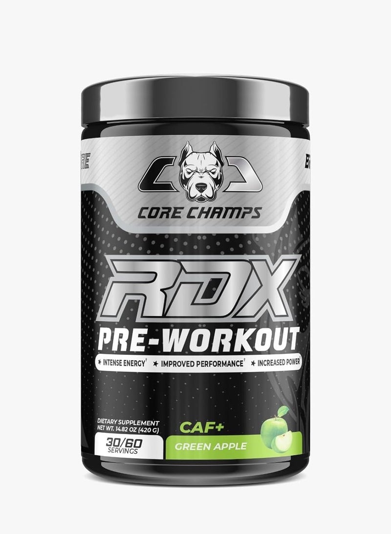 Core Champs RDX-Pre-workout 420g, Green Apple Flavor