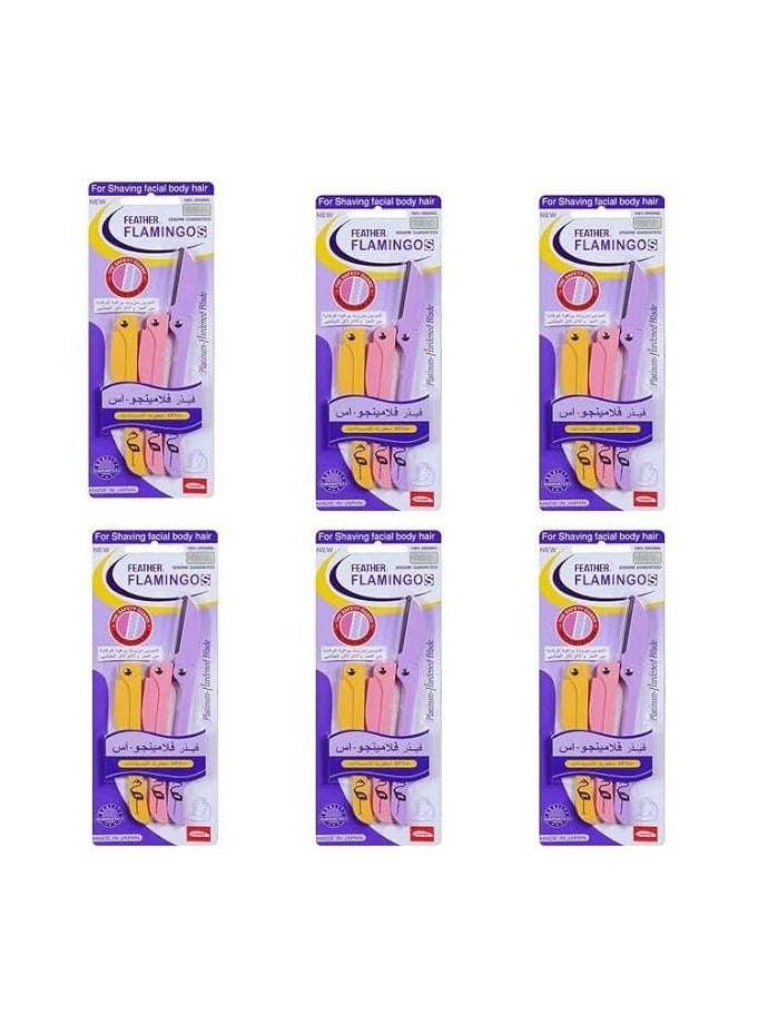 Pack of 6 Stainless Steel Safety Razors