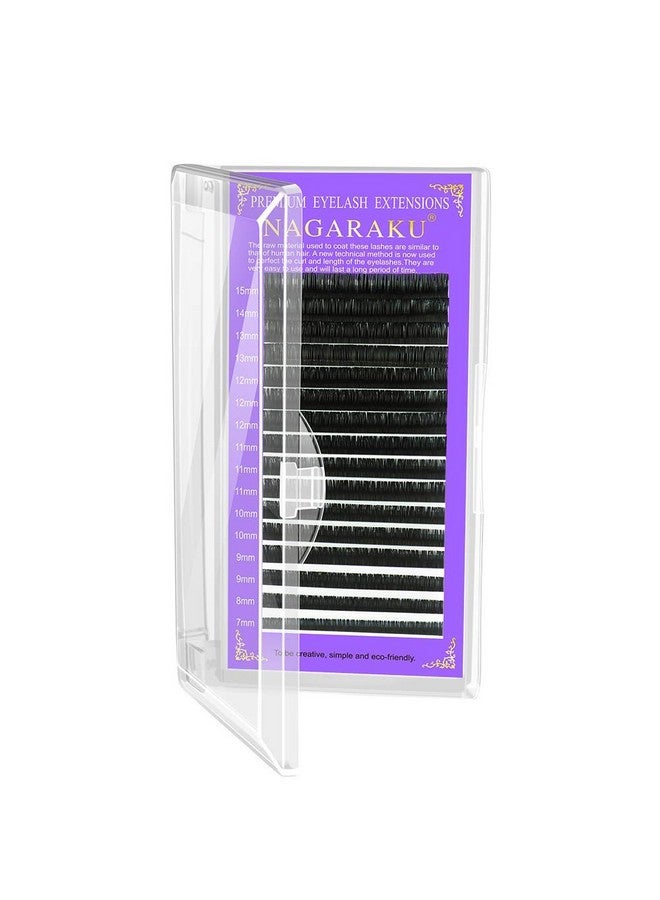 5 Trays Eyelash Extensions Individual Lashes 0.15Mm C Curl 11/12/13/14/15Mm In 1 Pack Classic Matte Black Natural Professional Faux Mink 16 Rows