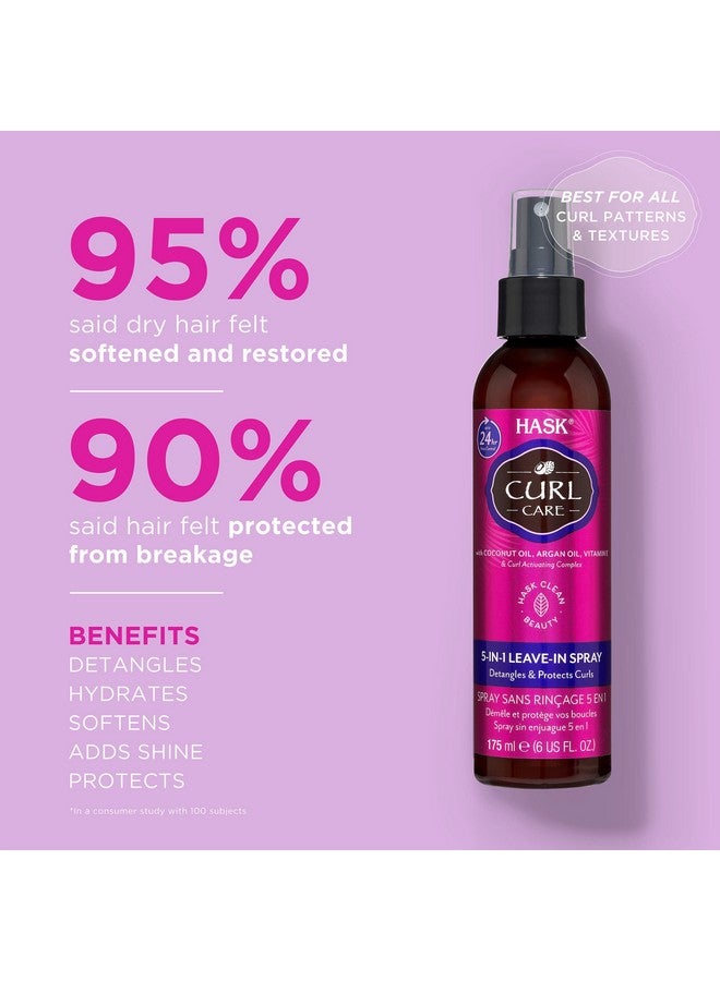 Curl Care 5In1 Leavein Spray Conditioner For Curly Hair Types Vegan Formula Cruelty Free Color Safe Glutenfree Sulfatefree Parabenfree