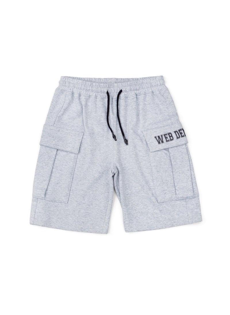 Web Denim 100% Cotton Fleece Regular Fit Teens Knit Shorts Stylish, Comfortable Bottoms For Boys