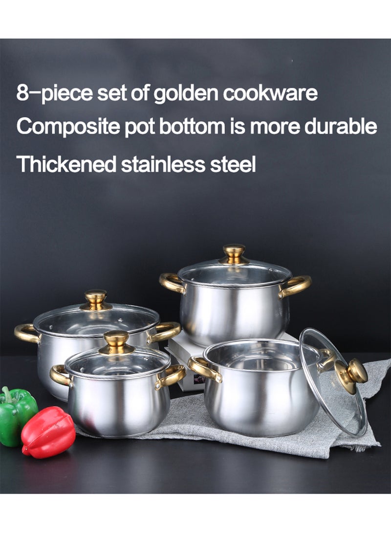 8 Piece Stainless steel Cookware Set