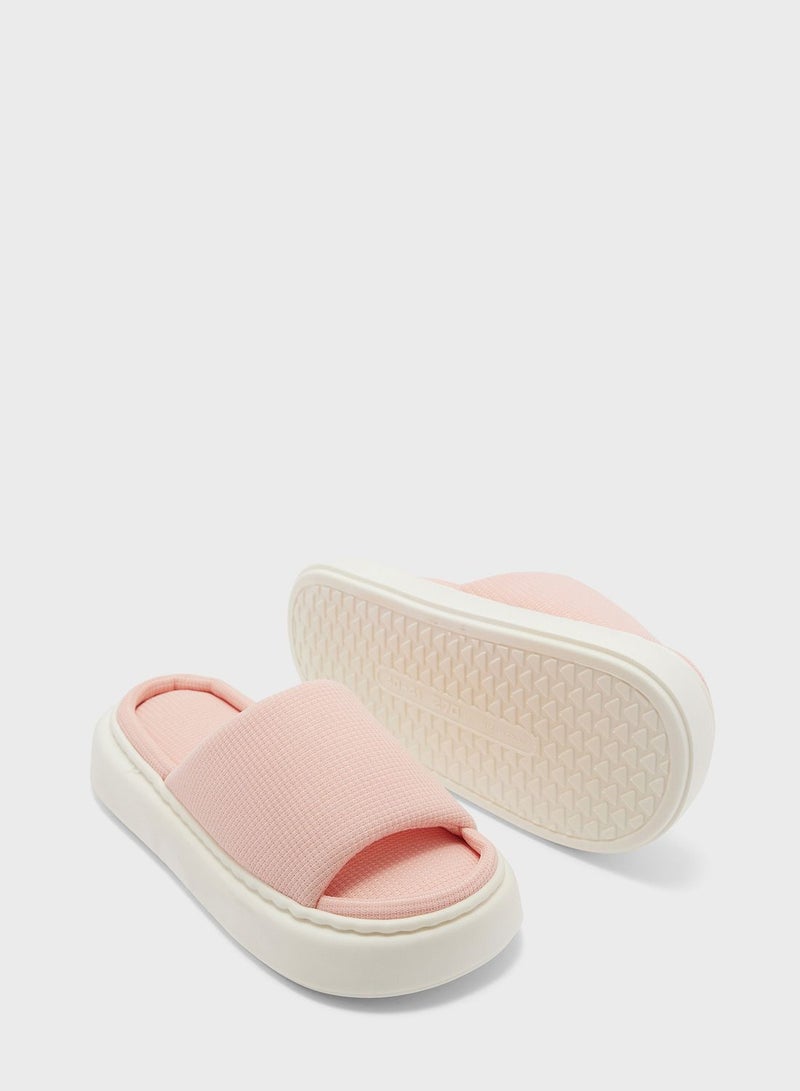 Cushioned Colorblock Slides