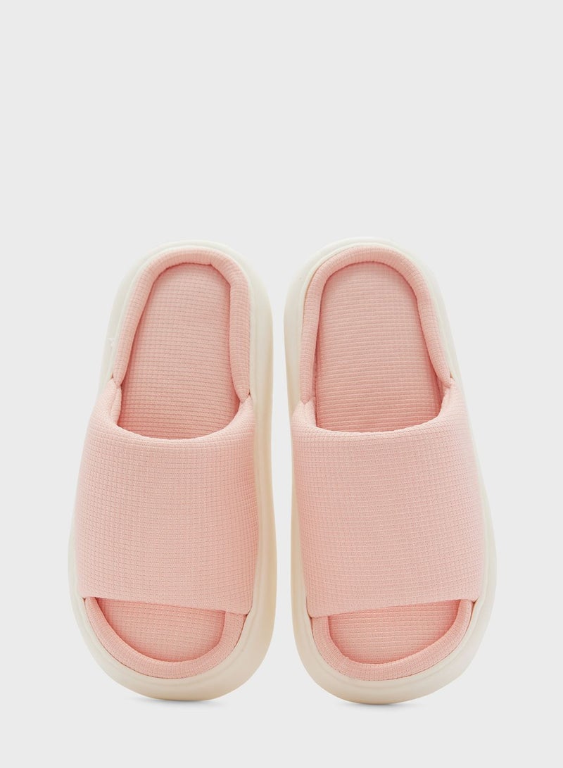 Cushioned Colorblock Slides