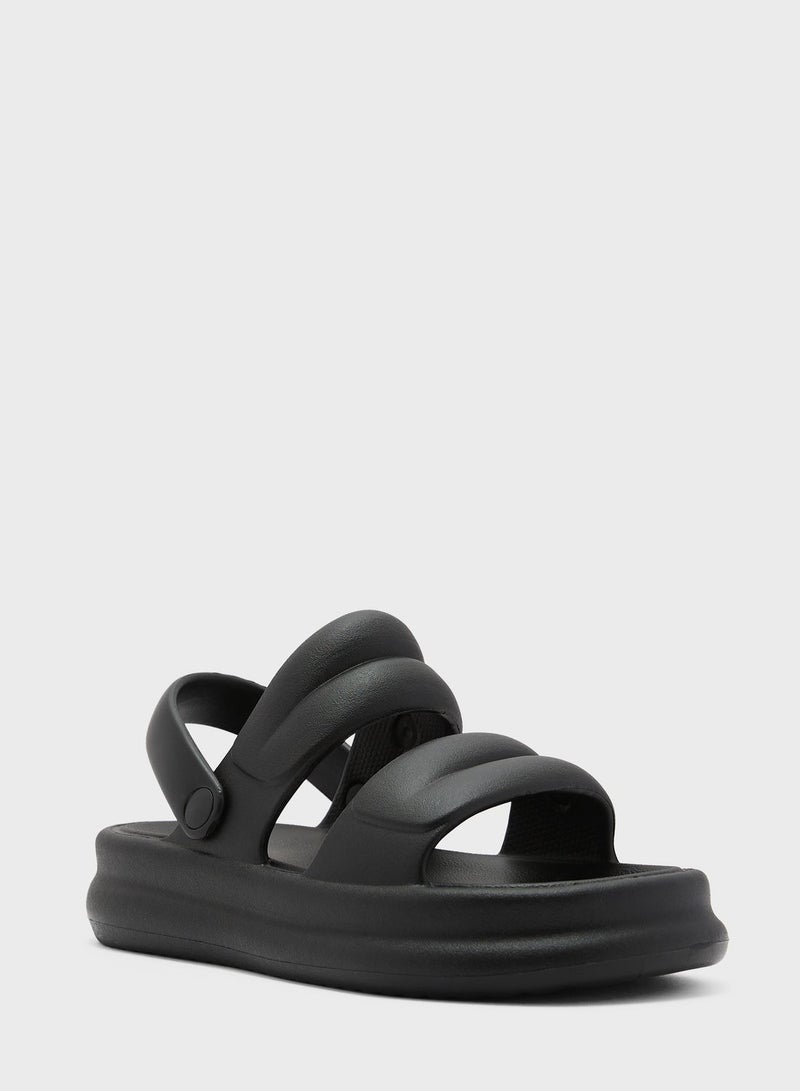 Platform Double Strap Slides