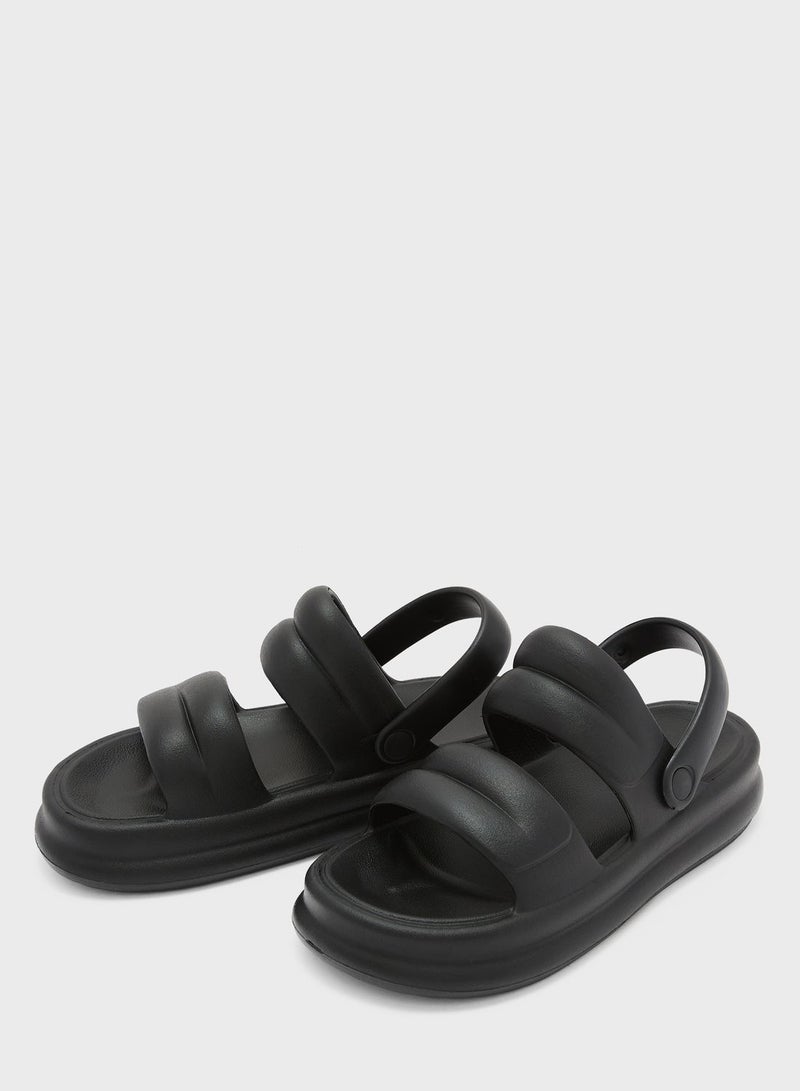 Platform Double Strap Slides