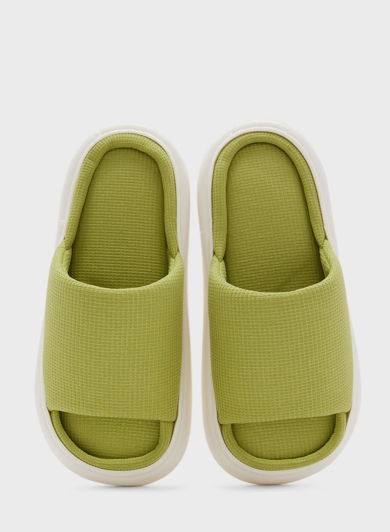 Cushioned Colorblock Slides