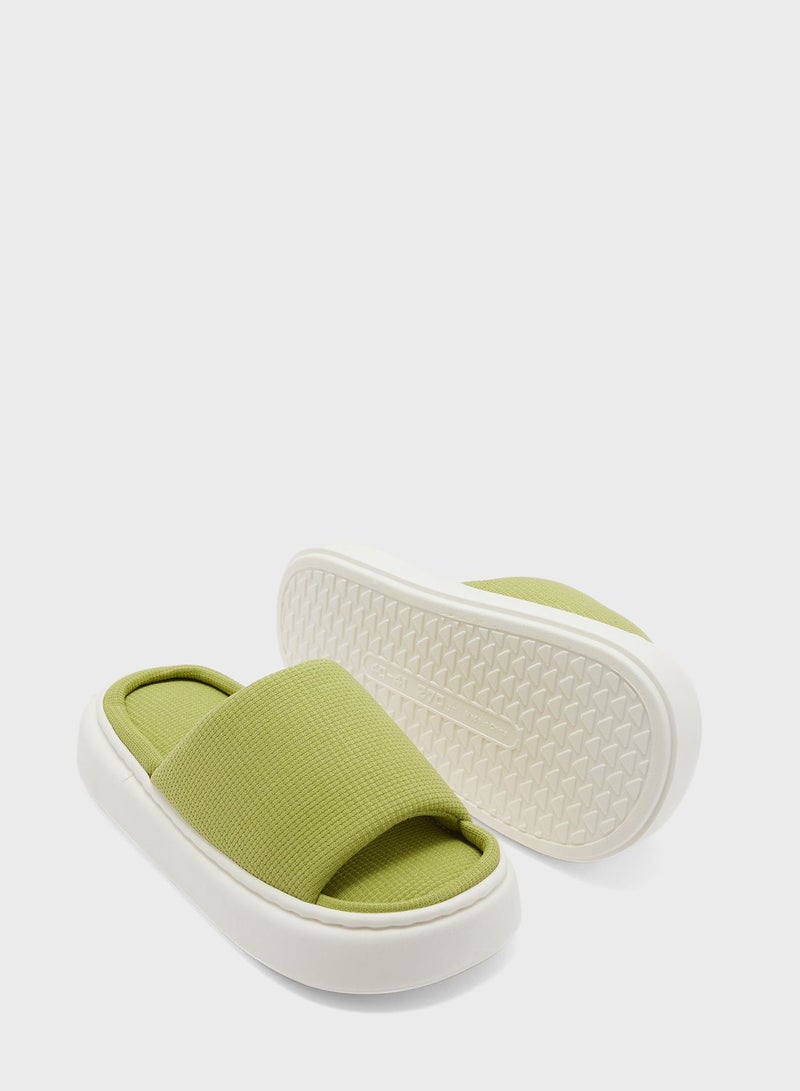 Cushioned Colorblock Slides