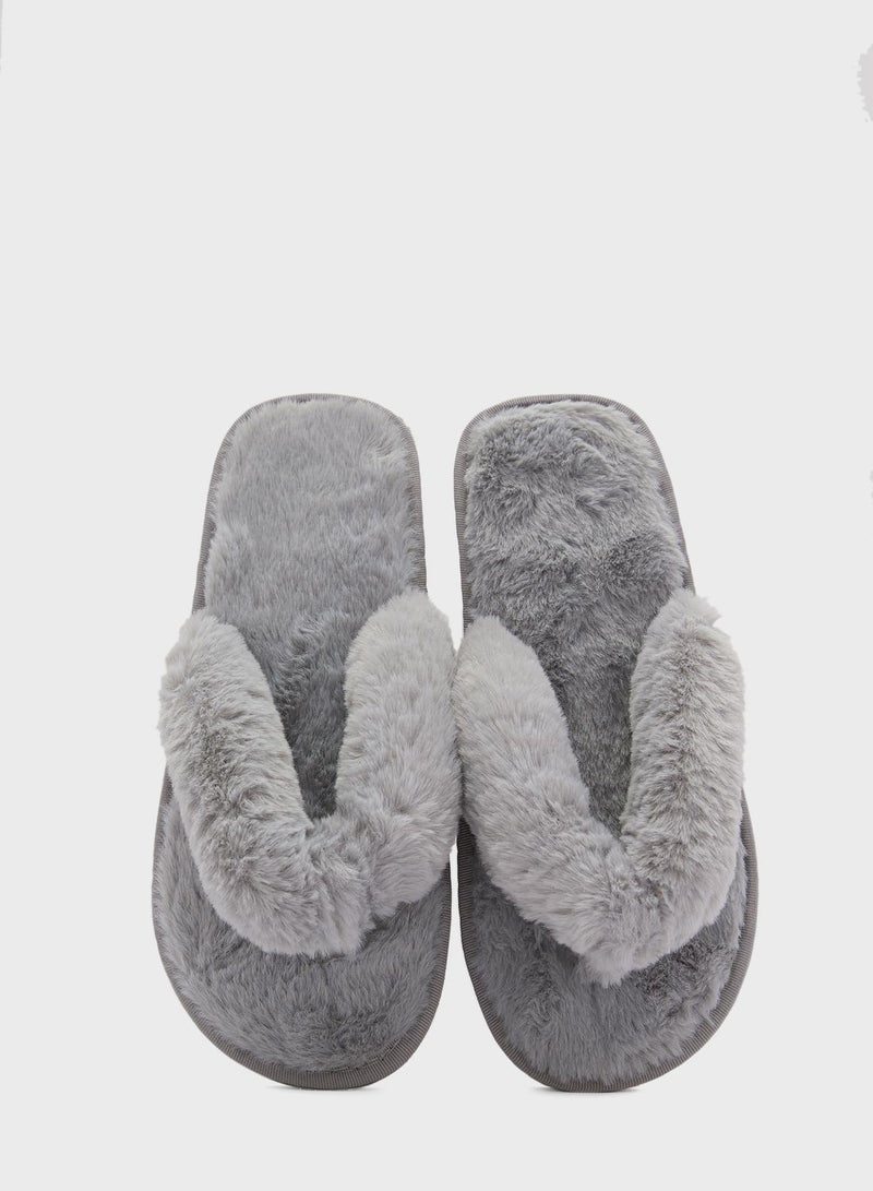 Fluffy Thong Slipper