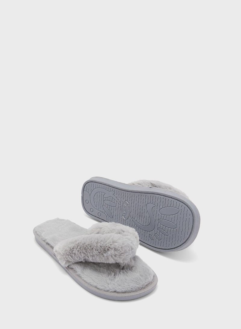 Fluffy Thong Slipper