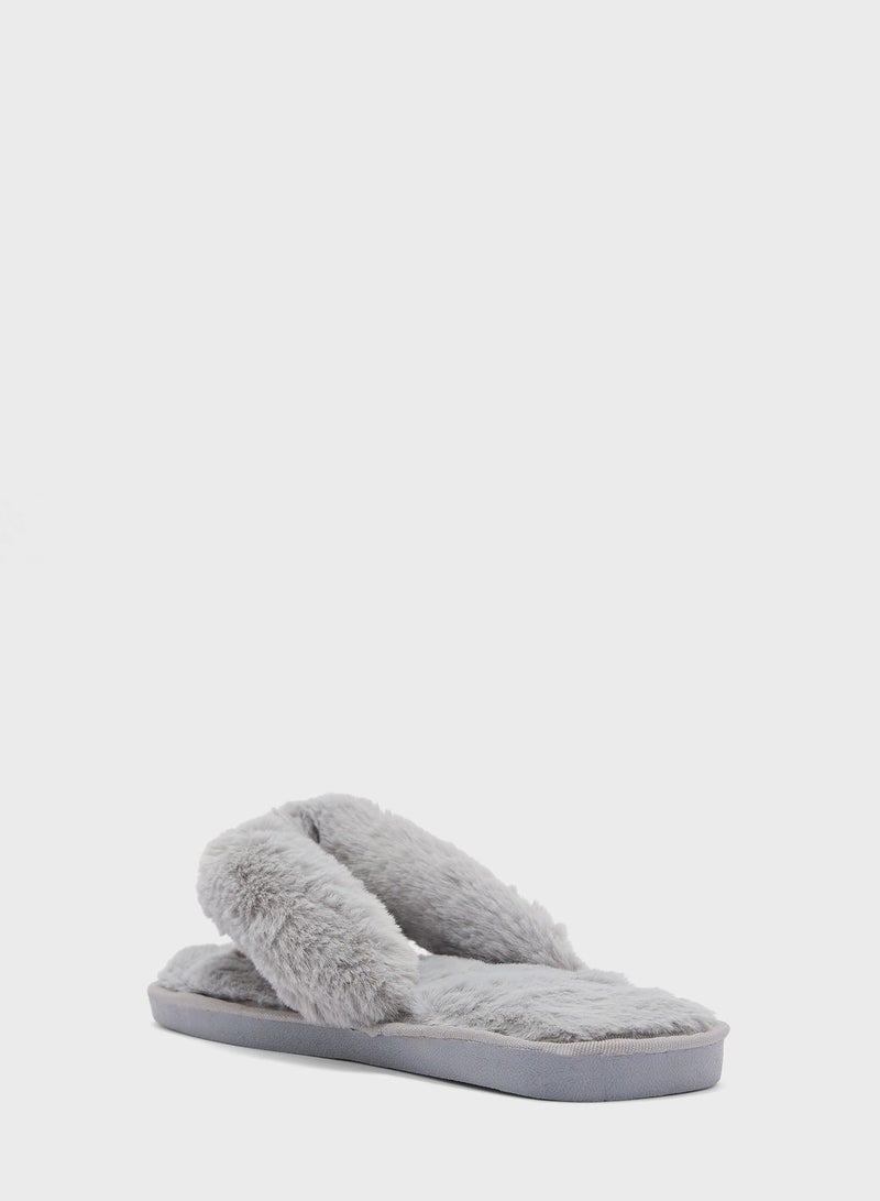 Fluffy Thong Slipper