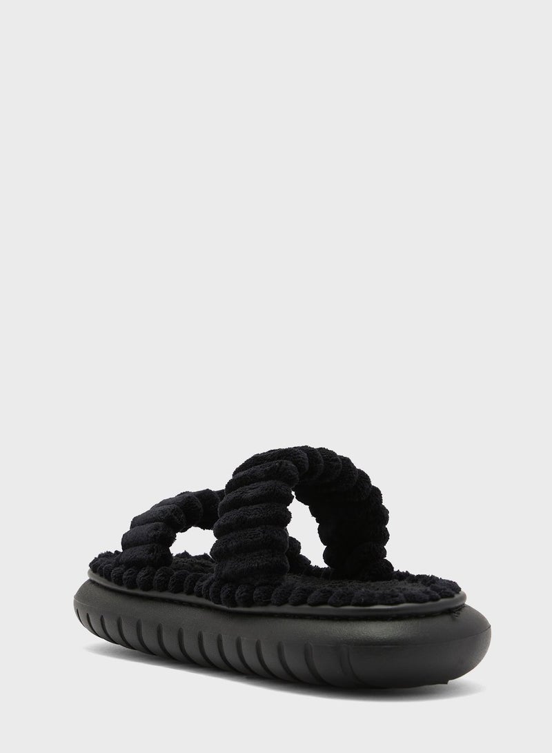 Chunky Doube Strap Slipper Slide