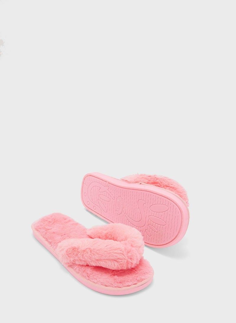 Fluffy Thong Slipper