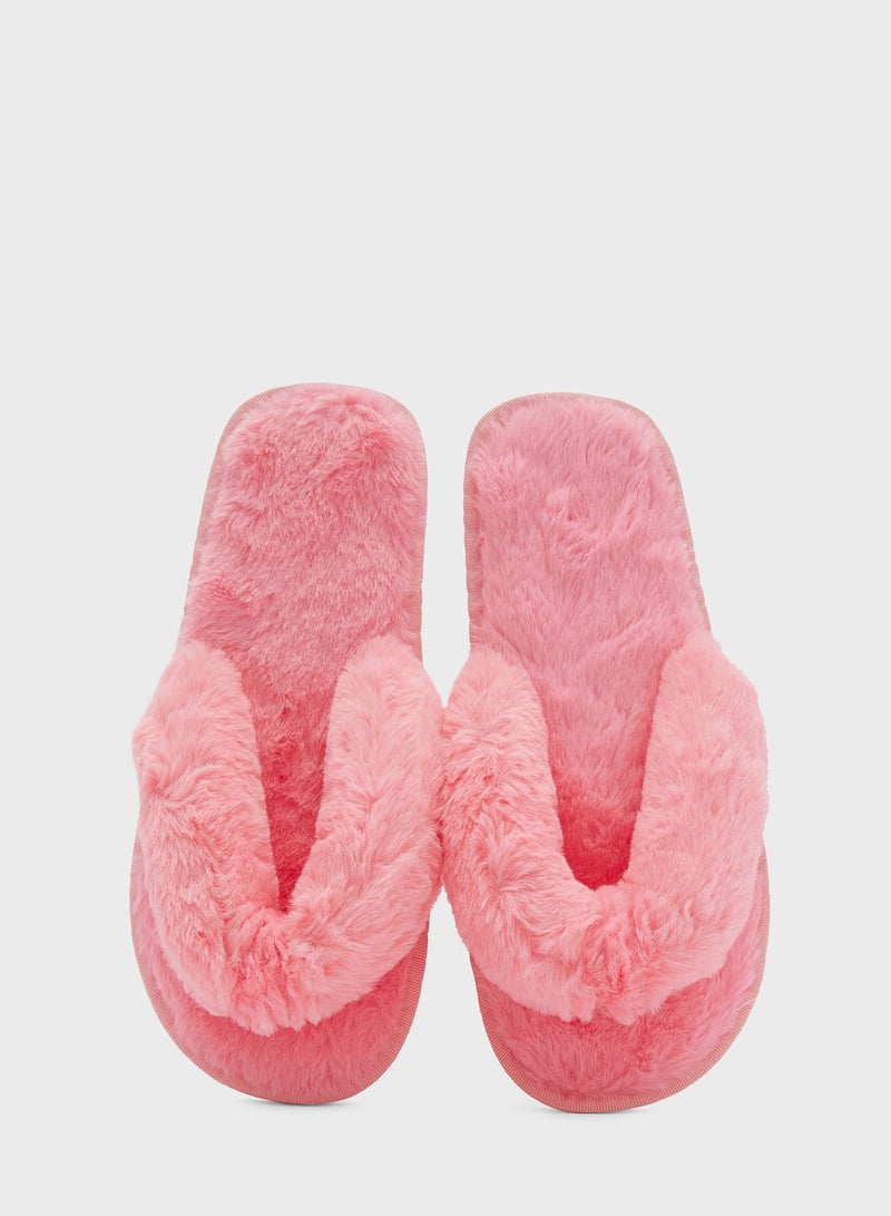 Fluffy Thong Slipper