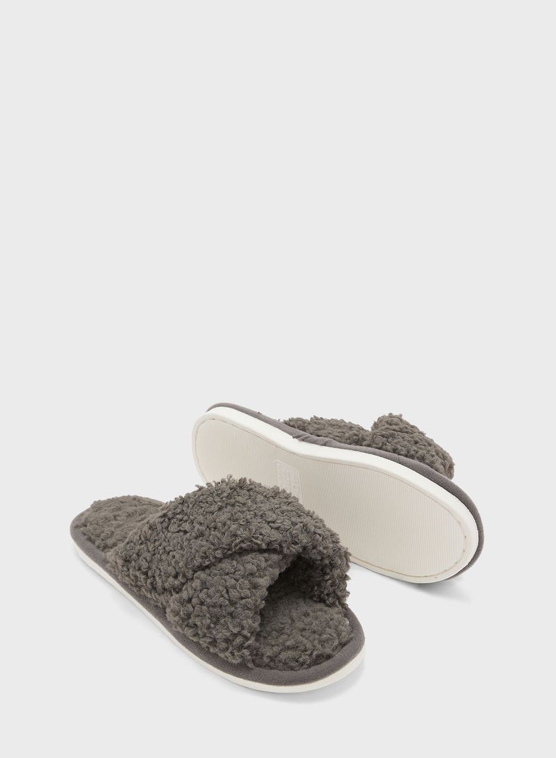 Teddy Crossover Ladies Slipper