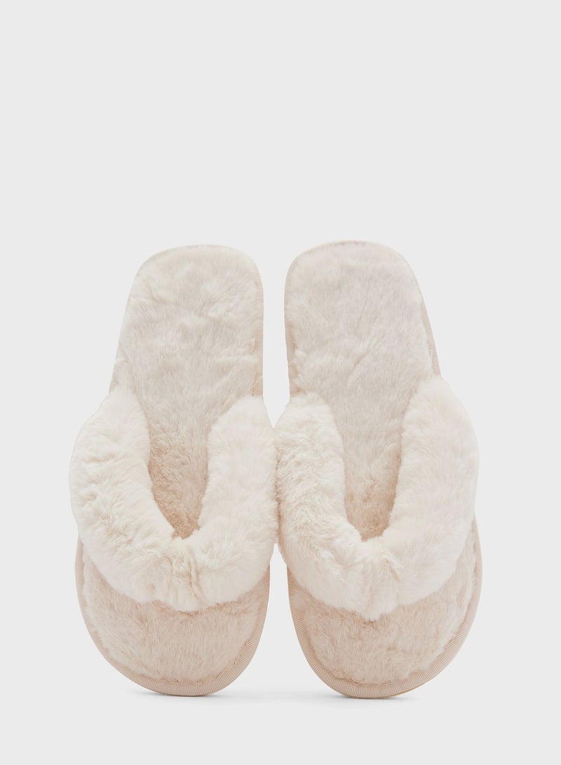 Fluffy Thong Slipper