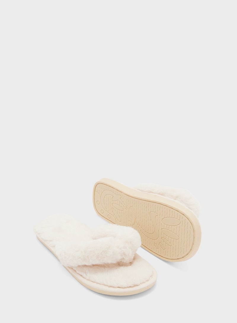 Fluffy Thong Slipper