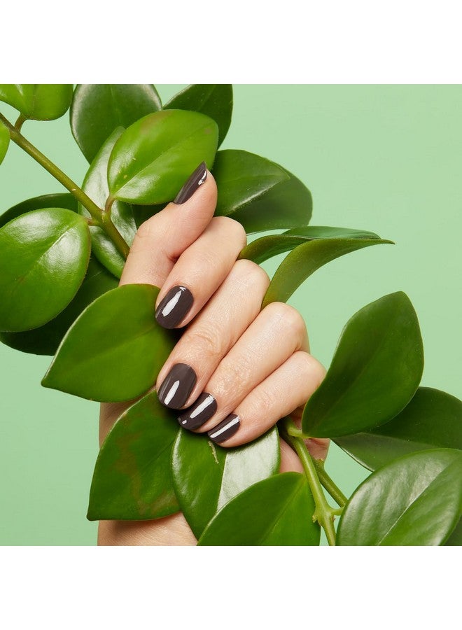 Plantbased Chip Free Nail Lacquer Non Toxic Biosourced Longlasting Strengthening Polish But First Coffee (Brown With Warm Undertones) 0.41Oz